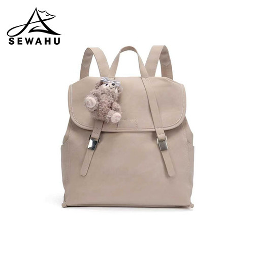 SEWAHU秋冬新款翻盖大容量双肩包