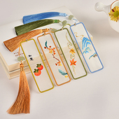 蜀绣精致精美书签非遗蜀绣文化礼品送老师送国外友人熊猫图案妇女节教师节团体会议私人赠送同学闺蜜室友礼物