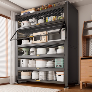 厨房收纳柜大容量微波炉置物架储物柜厨具电器碗柜收纳多功能置物