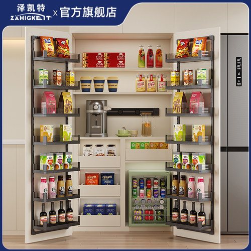 连门拉篮挂门式高柜零食柜连门宝