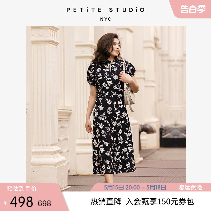 PetiteStudio法式泡泡袖连衣裙