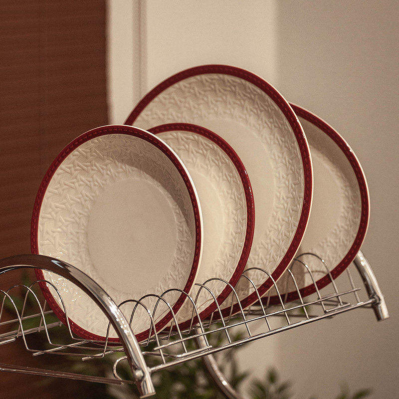 中古深盘复古瓷盘子陶瓷餐具菜盘鱼盘家用高盘子特别好看的深碟盘,餐饮具,盘,淘宝优惠券,粉丝福利购,淘宝优惠卷