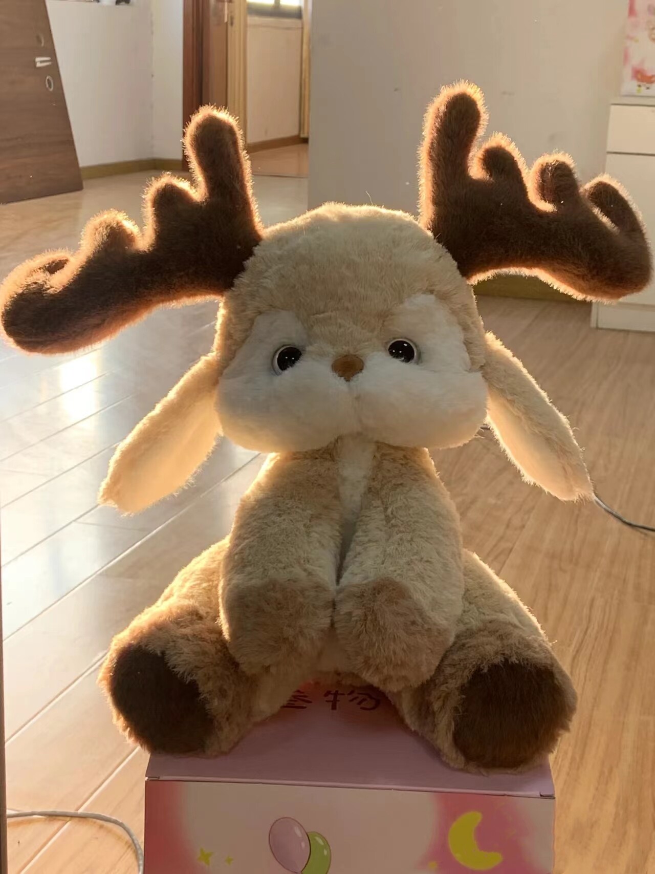 작은 엘크 진정 인형 플러시 귀여운 잠자는 베개 인형 장식품 소년과 소녀를 위한 생일 선물