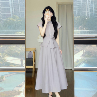 高级感气质衬衫 裙女2025新款 法式 套装 洋气两件套 今年流行爆款 时尚
