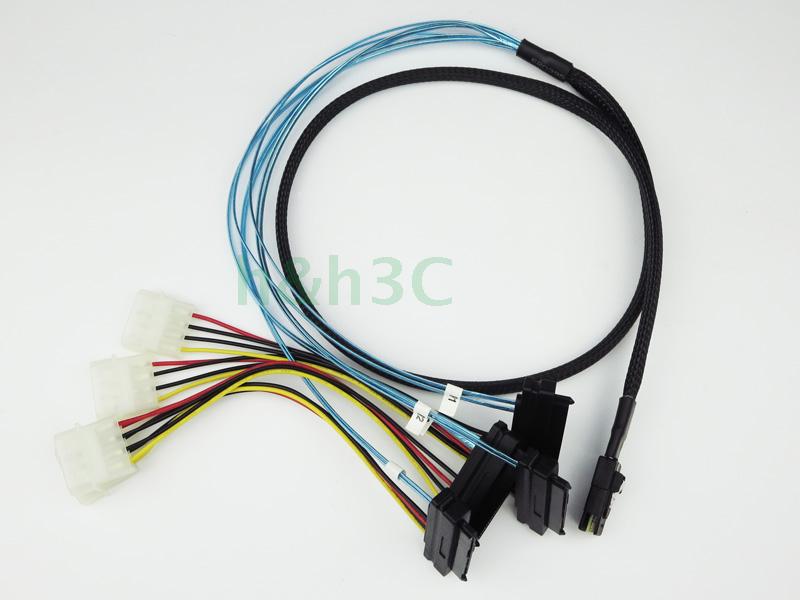 精品SFF 8087转4SAS SFF8482一转四Mini SAS线1分4SAS硬盘数据线