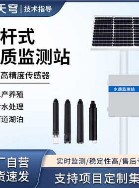 立杆水质监测站污水河道明渠水产养殖水质监测传感器在线检测设备