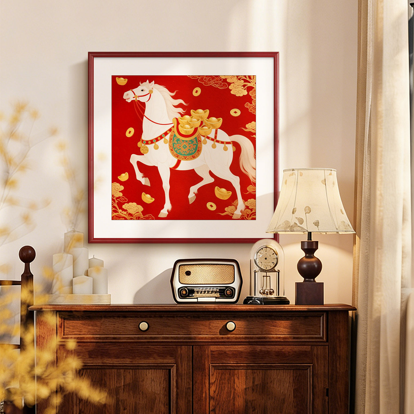 马上发财客厅装饰画马上有钱乔迁送礼新年寓意好挂画卧室书房摆件,家居饰品,国画,淘宝优惠券,粉丝福利购,淘宝优惠卷