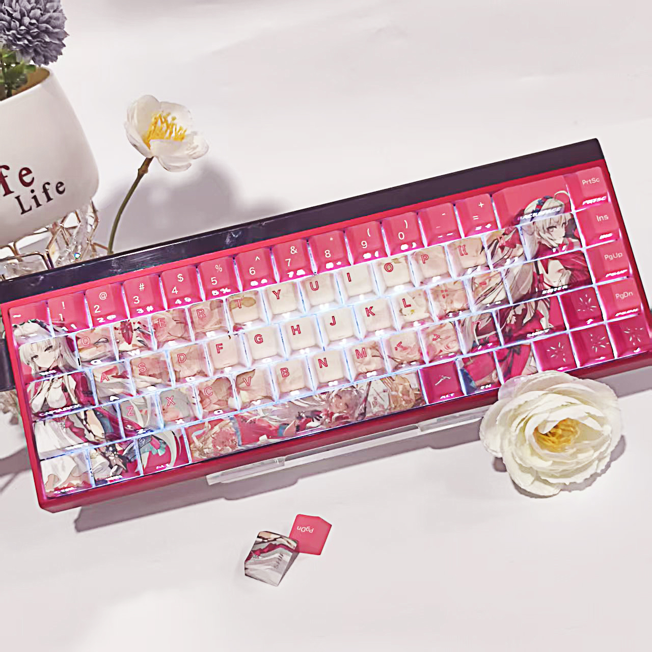 鸣潮珂莱塔侧刻透光热升华键帽