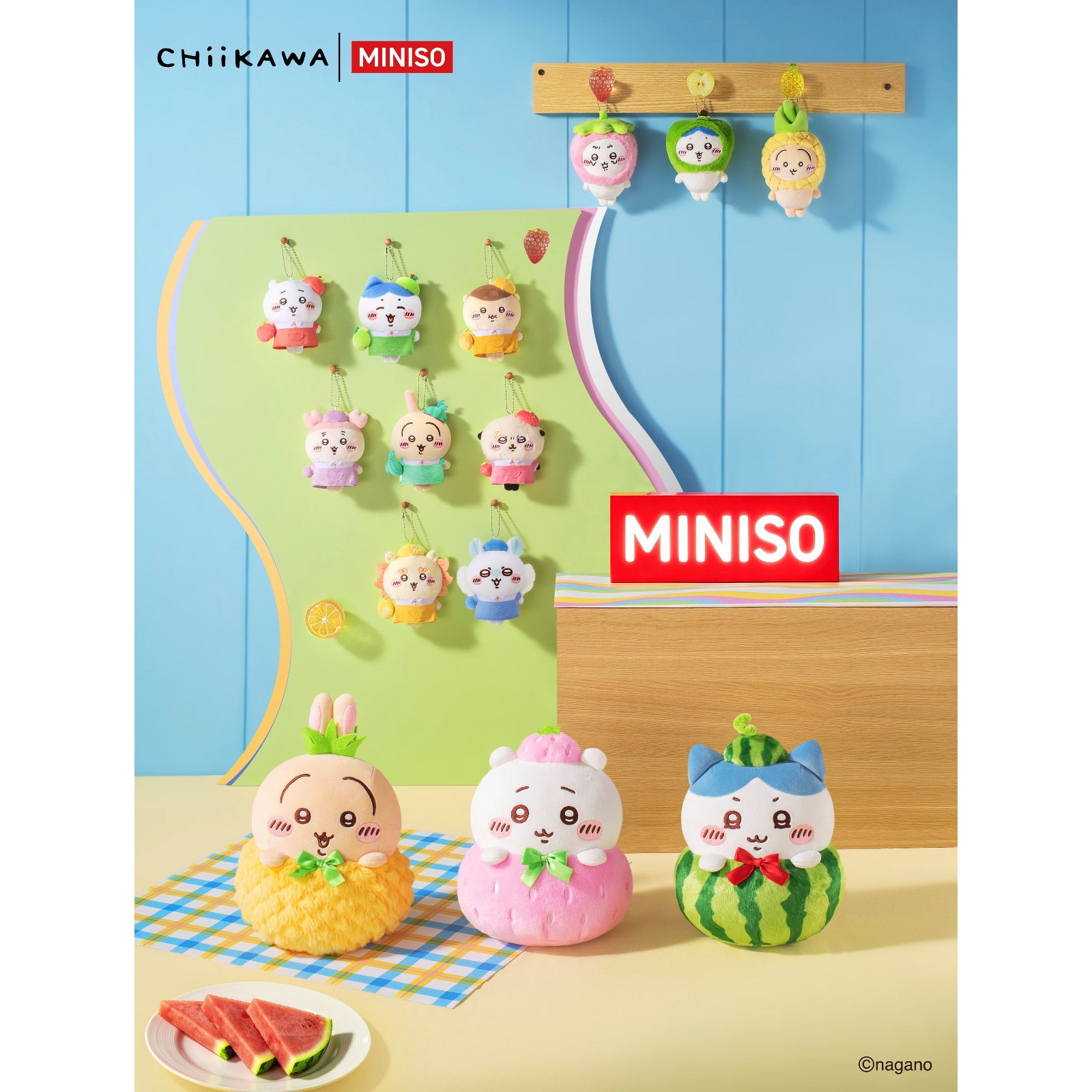 chiikawa水果集市毛绒公仔挂件