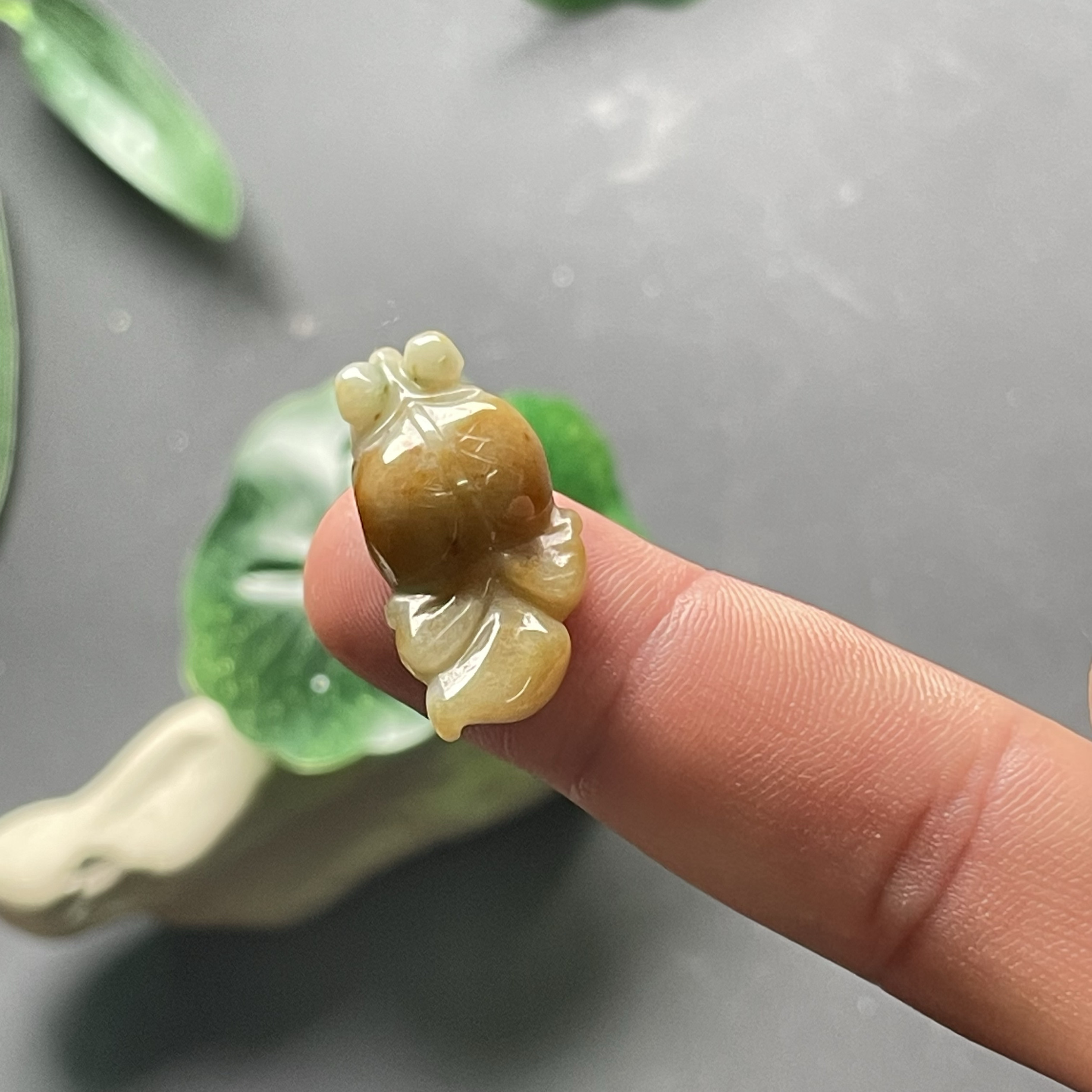 钰松斋原矿翡翠A货翡翠糯种黄翡金鱼吊坠锦鲤吊坠年年有余挂件