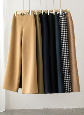 镇店神裤！纯羊毛加厚宽松遮肉双面呢直筒阔腿裤秋冬女 KZ0084