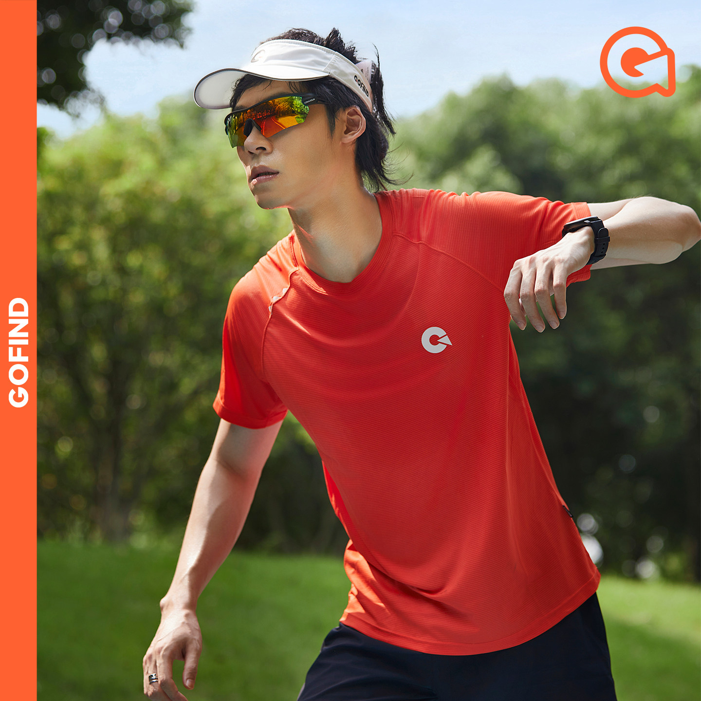 果凡透气速干轻薄运动上衣男款健身户外马拉松跑步短袖T恤女