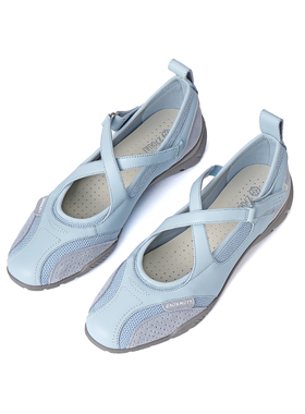 27QUAI GROSMOTT X-Training 冰岛蓝交叉丝带芭蕾玛丽珍单鞋新款