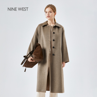 复古长款 玖熙风衣外套女2025秋冬新款 双面呢单排扣大衣 West Nine