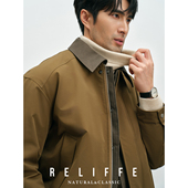 秋冬保暖暗扣翻领白鸭绒羽绒服男士 加厚休闲宽松户外面包服外套