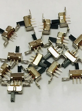 TOY源头拨动开关SS12D48带耳朵两档滑动开关1P2T玩具开关