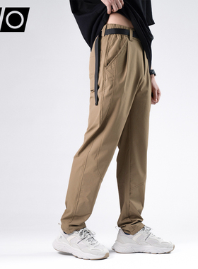 【三无公社】锦纶冰丝休闲直筒锥形机能凉感透气宽松弹力男速干裤