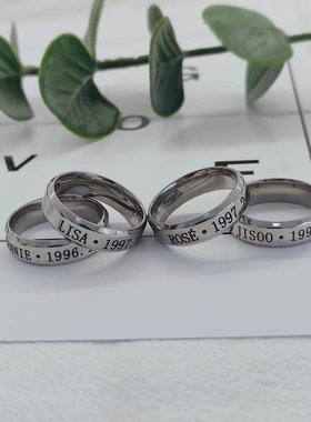 BLACKPINK JISOO JENNIE 朴彩英 LISA 周边韩国戒指项链礼物礼物