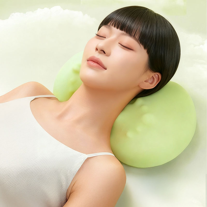 立昌颈椎按摩器枕车载热敷腰靠垫