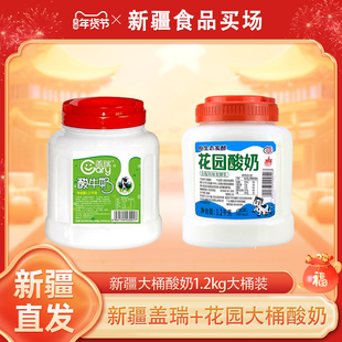新疆天润盖瑞酸奶大桶装1.2kg水果捞网红原味浓缩风味老酸奶包邮