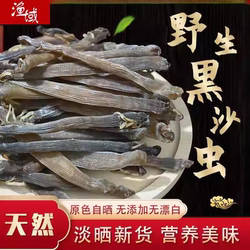 湛江沙虫干货野生黑沙虫特级干净海肠子新鲜晒干特产非广西北海