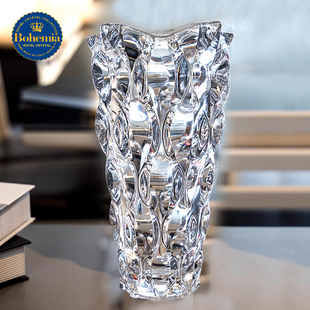 捷克进口BOHEMIA水晶玻璃 北欧彩色高档台面轻奢客厅装饰摆件花瓶