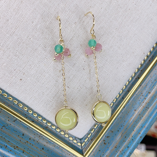 蜜糖手作|12-4柠檬玉 粉澳 绿玛瑙