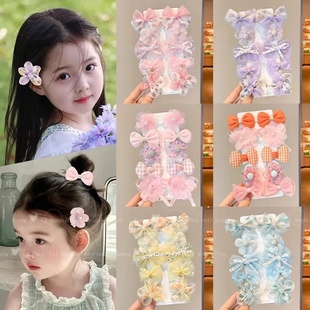 儿童蝴蝶结女童短发发夹可爱宝宝碎发夹小女孩公主碎发卡子头饰潮