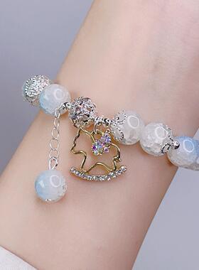 新款琉璃手链女渐变晕染琉