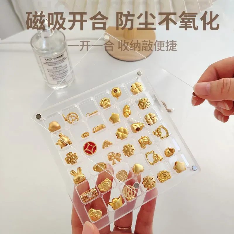 黄金首饰吊坠展示盒盘手工
