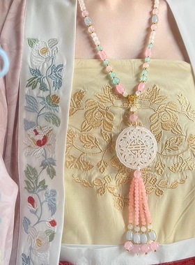 古风明制汉服流苏璎珞项链女