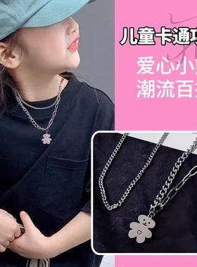 双层儿童项链孩街舞走秀脖链