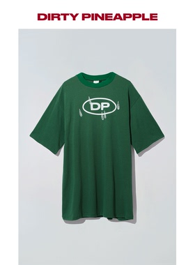 DIRTYPINEAPPLE24/7LogoT恤中性男女同款T恤夏季透气复古色T恤