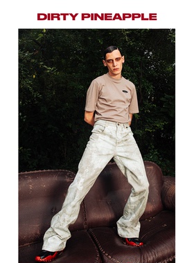 DIRTYPINEAPPLE工业百搭复古抗皱中性牛仔裤春夏