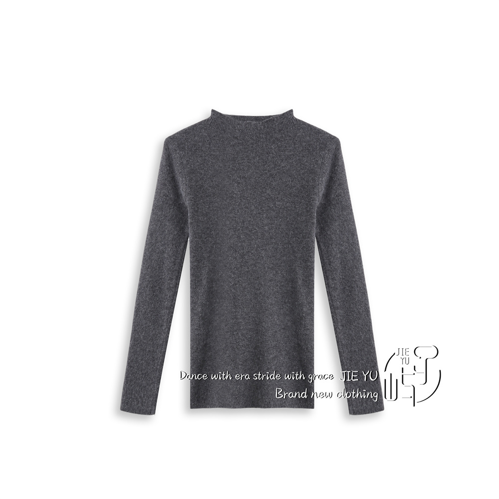 孑屿JIEYU 2025秋冬新款小高领套头百搭简约高级感打底衫毛衣女