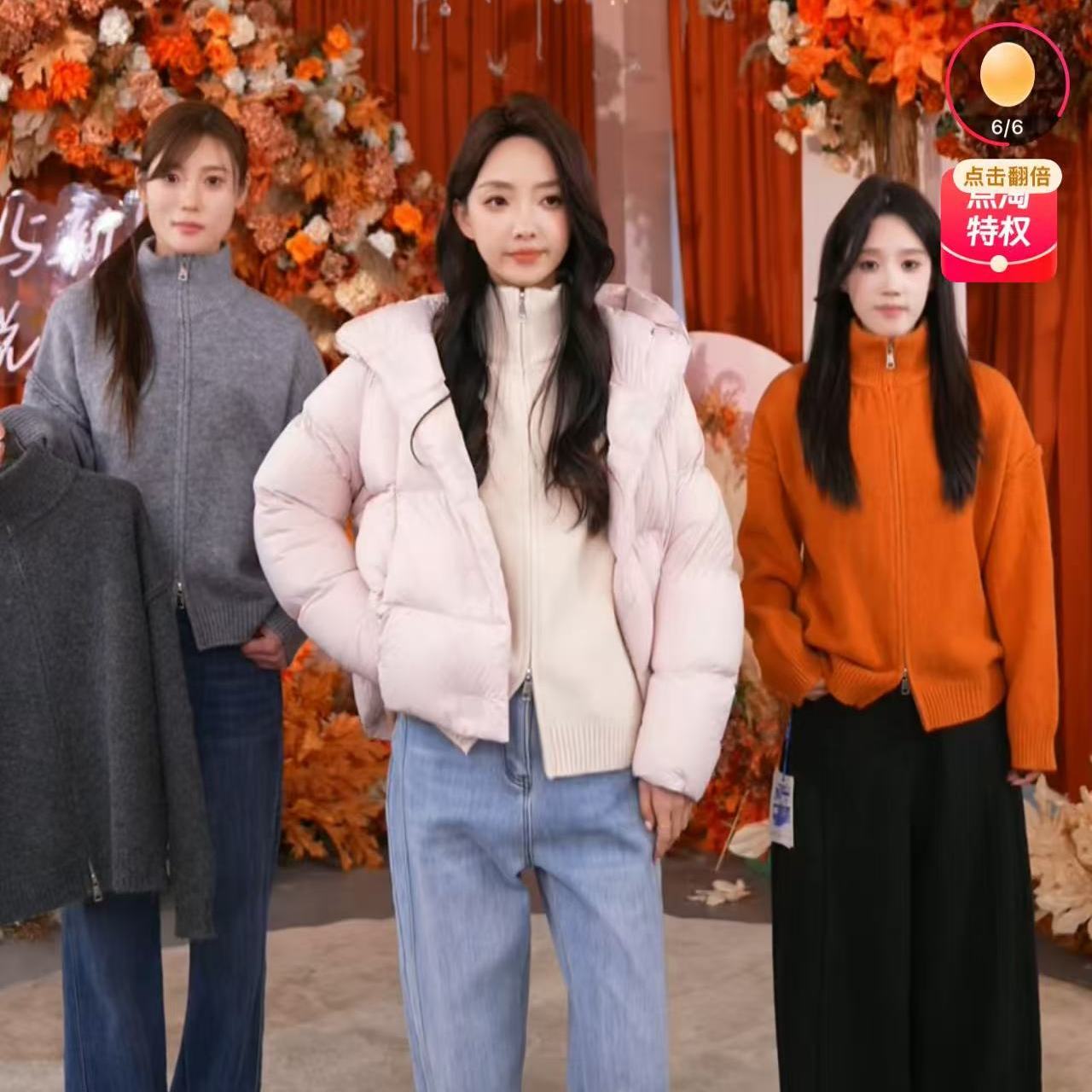 孑屿JIEYU 双拉链高领毛衣外套休闲宽松开衫