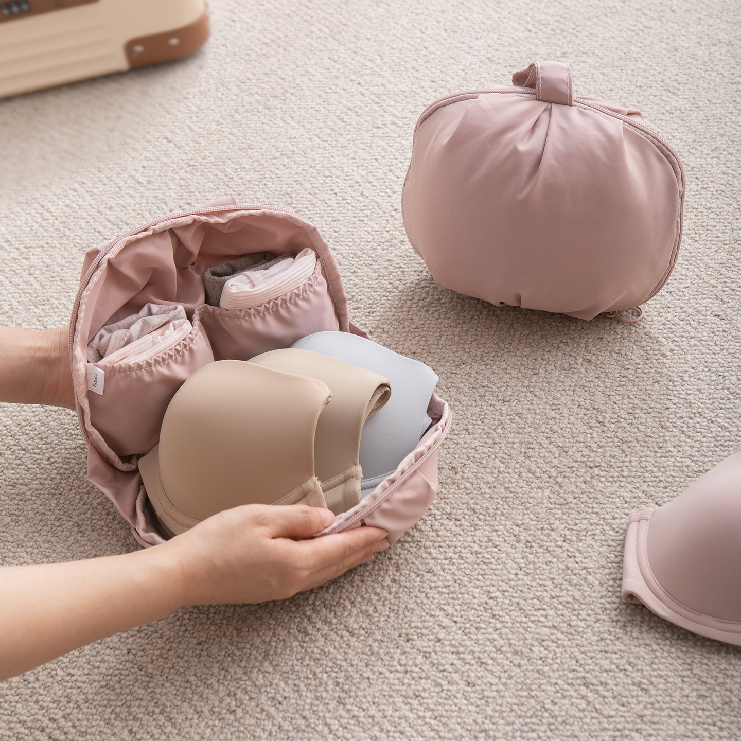 旅行三合一球型内衣收纳包