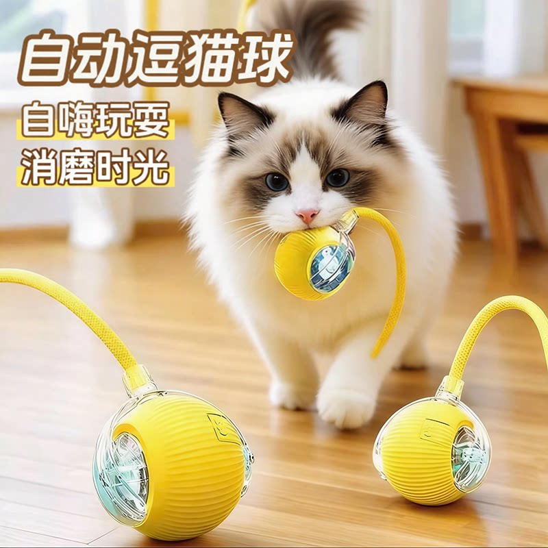 自动逗猫球自嗨解闷智能逗猫棒消耗体力突突球猫咪玩具电动逗狗球图片