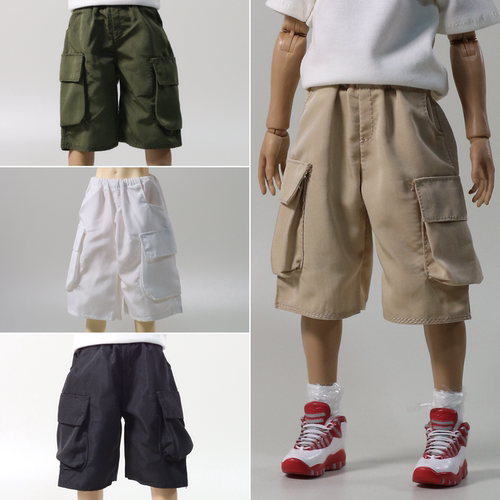 1/6兵人裤子男 工装短款裤 6分BJD特六修杰体 可动潮流人偶配件