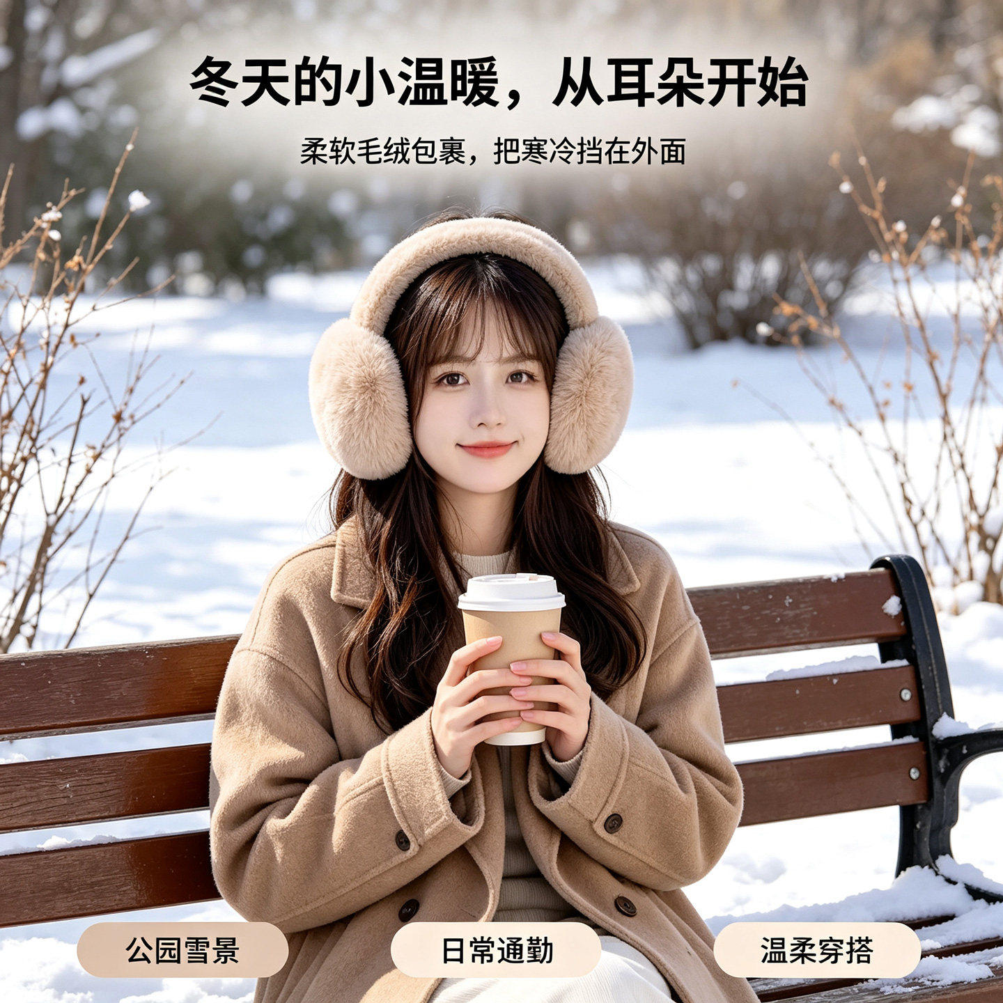 保暖耳罩耳套折叠毛绒防冻耳