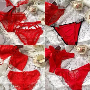 briefs womens breathable mesh Red women for panties lace