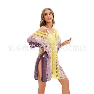 sexy shirt protection sweater casual knit bikini contrast