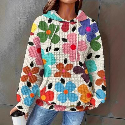 womens small checkered casual sweatshirt digital Hoodie