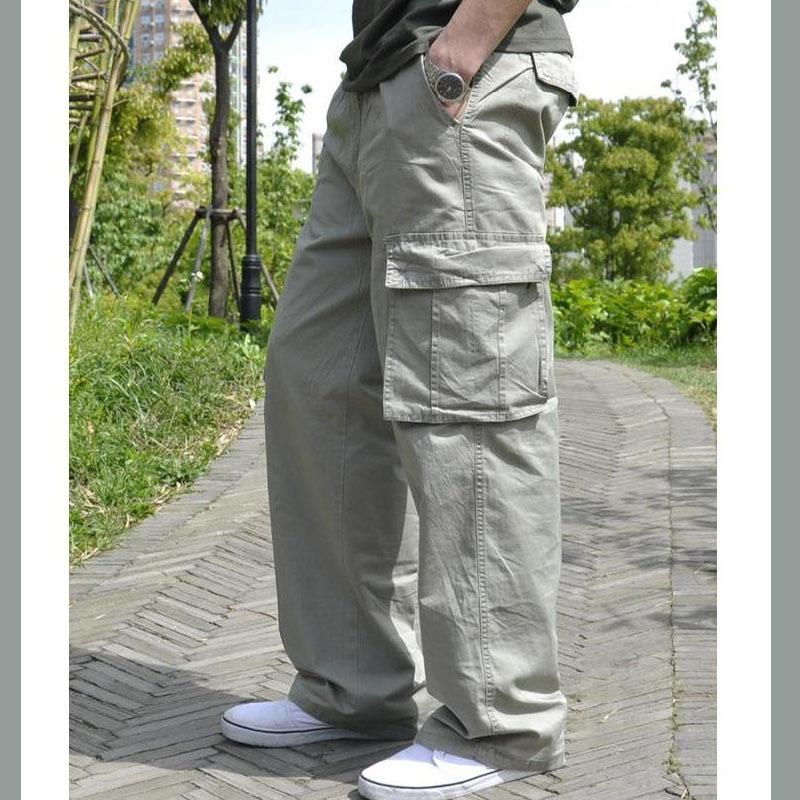 man size fat men casual sports overalls thin Plus guy pants