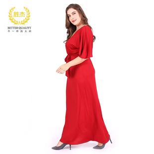 skirt swing big dress woman fat V-neck sexy red dress