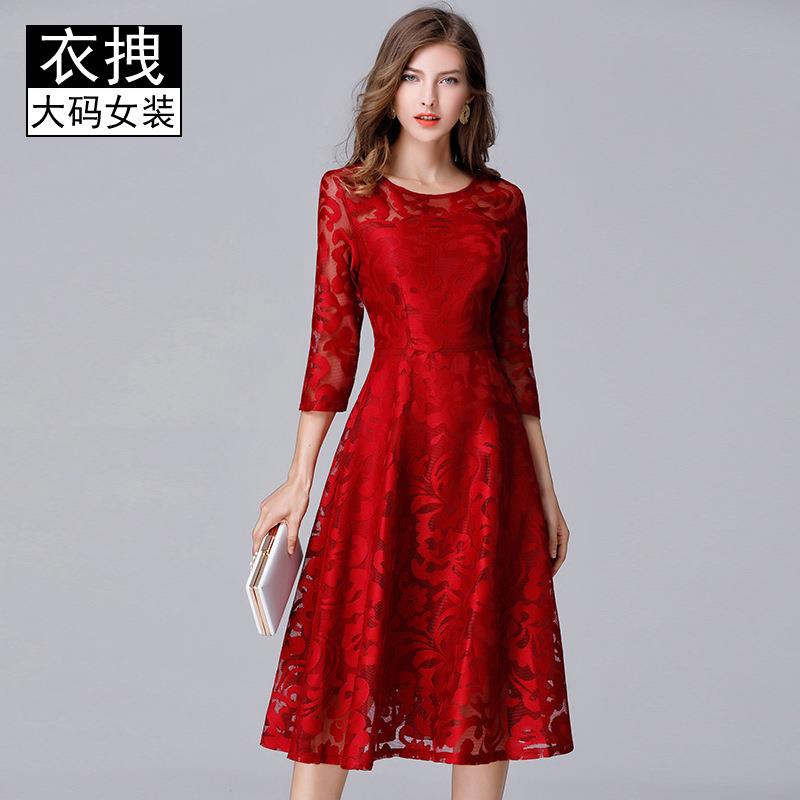 summer spring dress evening lady loose casual dress lace