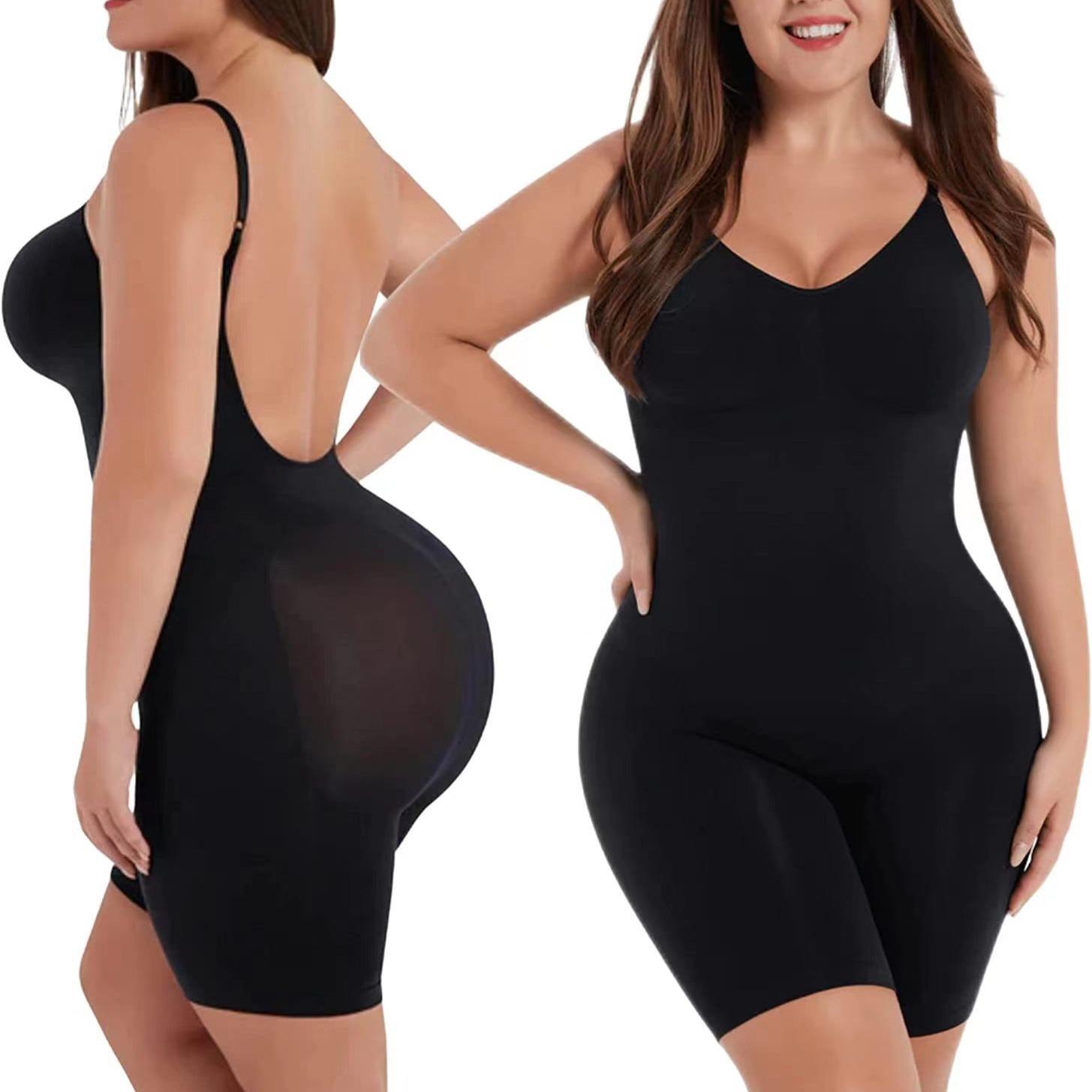 Wide Neck Shoulder Shaper Color Round Tummy Jumpsuit Tight
