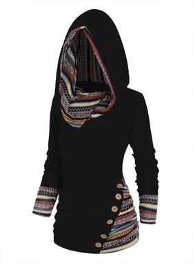 autumnwinter for with sweatshirt mid-length womens ethnic