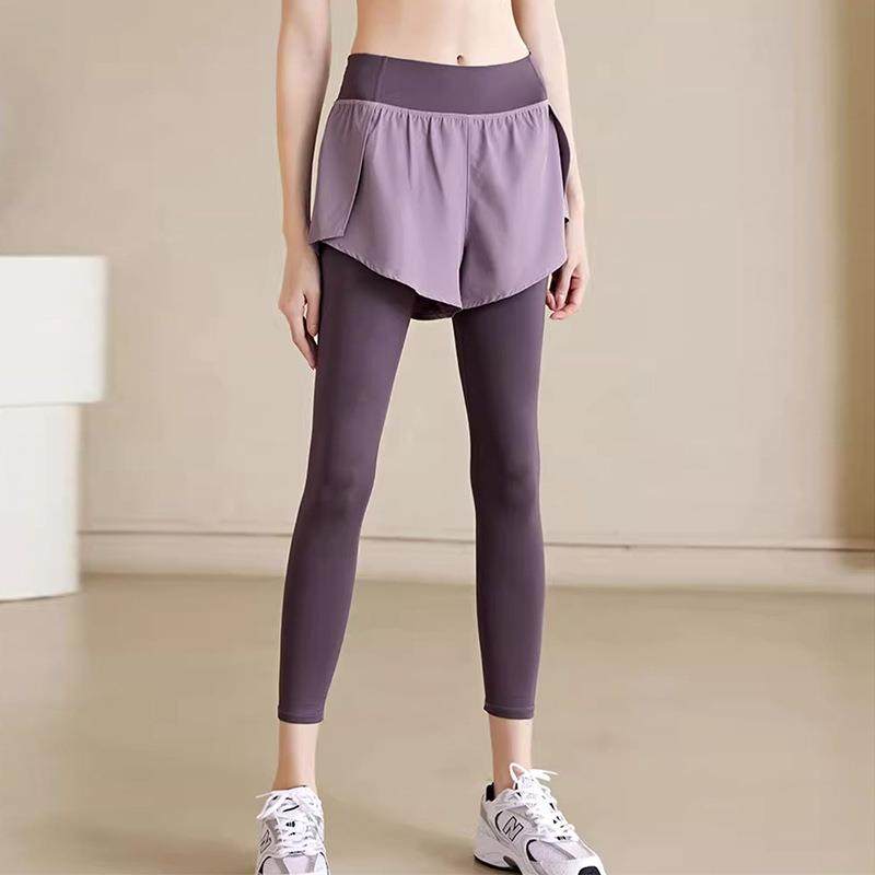 pants running waist high compression elastic tights sports