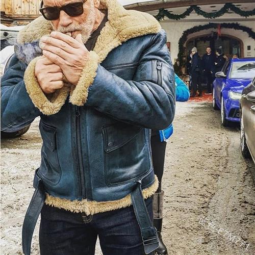 and fur leather thick fur faux jacket coat Fur warm coat